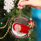 Photo personnalisée Mon premier Noël - Ornement personnalisé personnalisé pour la famille